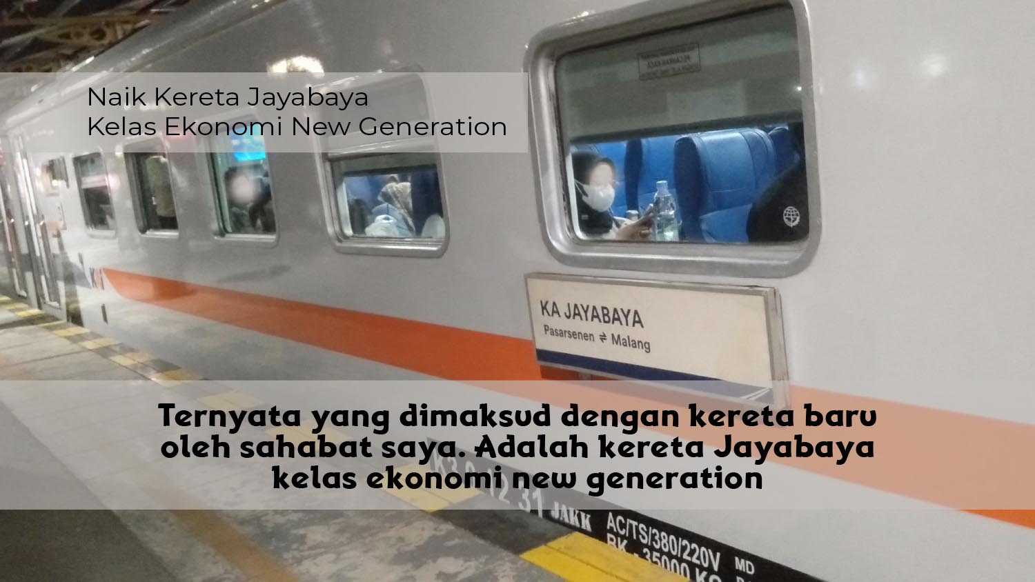kereta Jayabaya kelas ekonomi new generation