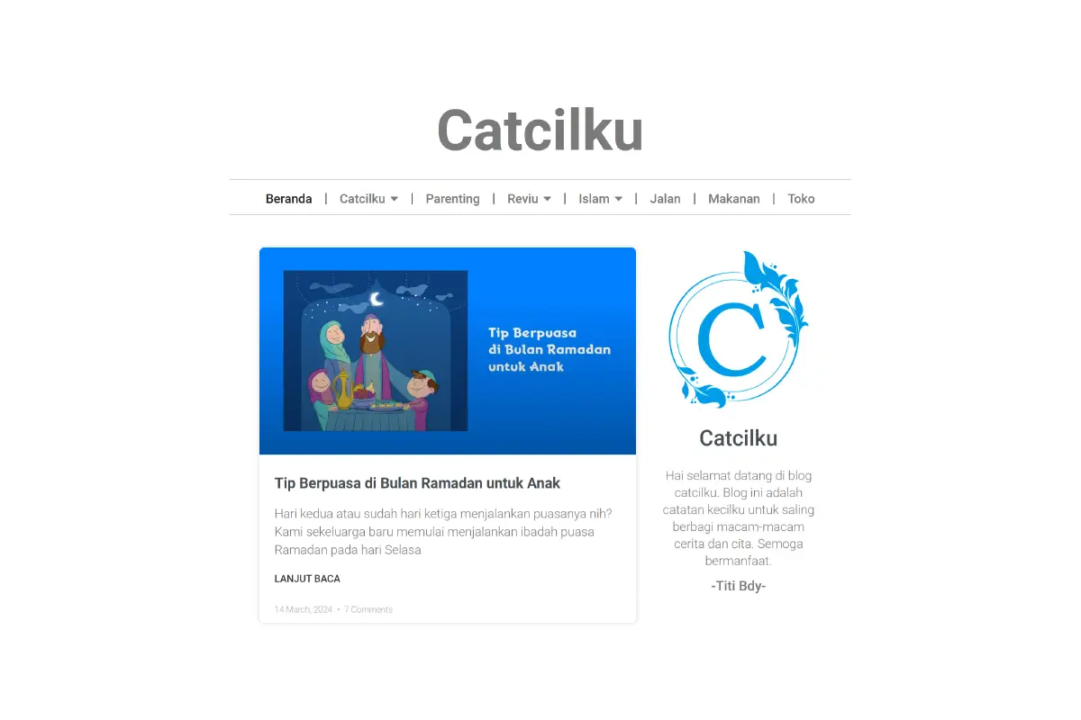 sisa blog catcilku